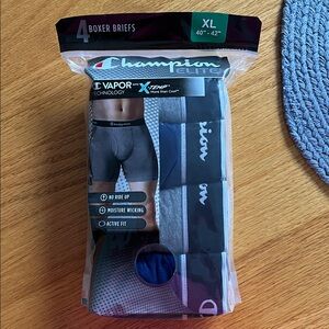 Champion Men's Boxer Briefs - Black and Blue